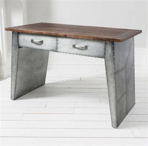 sheet metal desk|metal topped desk.